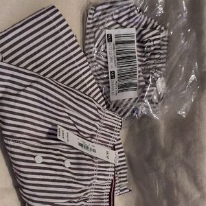 Victoria's Secret PINK Maroon and White Striped Lingerie/ Pajamas